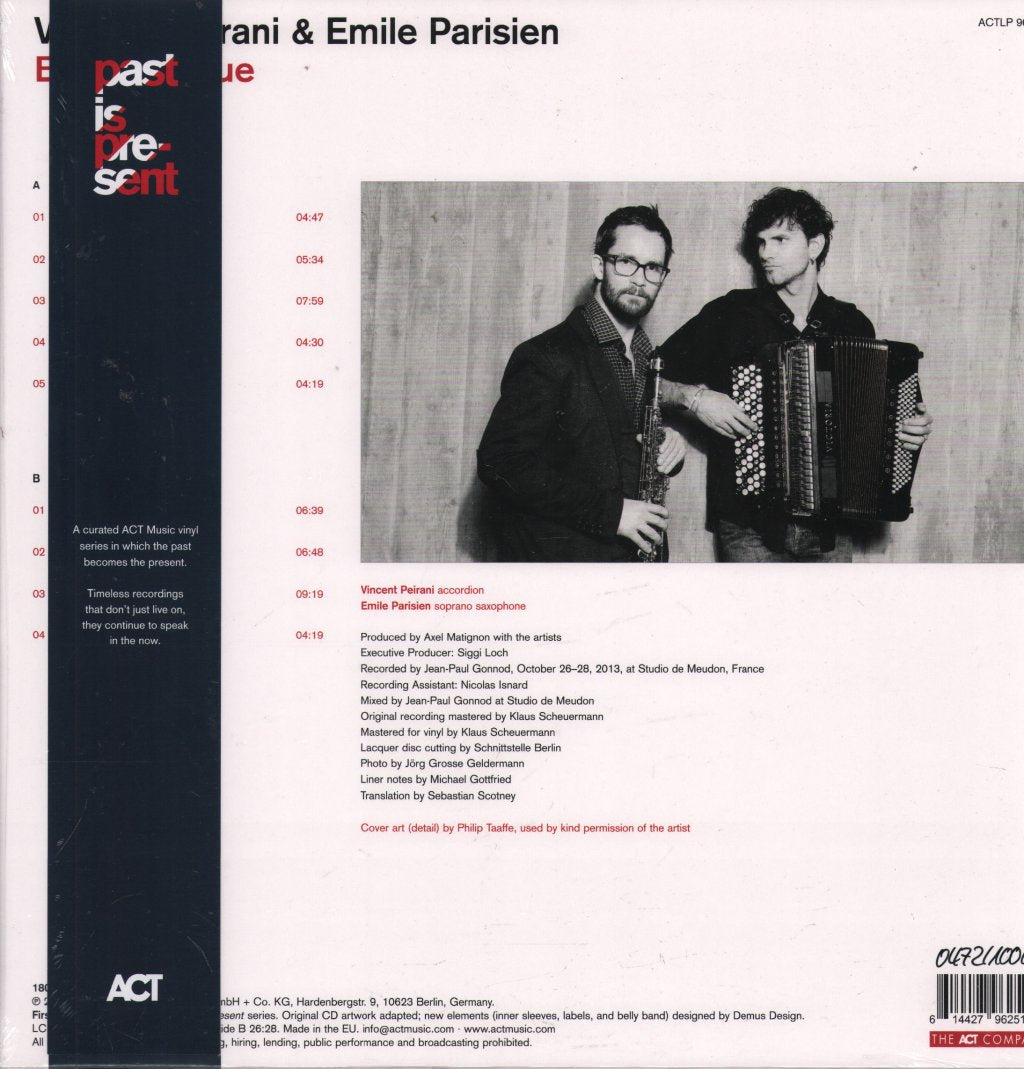 Vincent Peirani and Emile Parisien - Belle Epoque: Past Is Present Edition - Lp