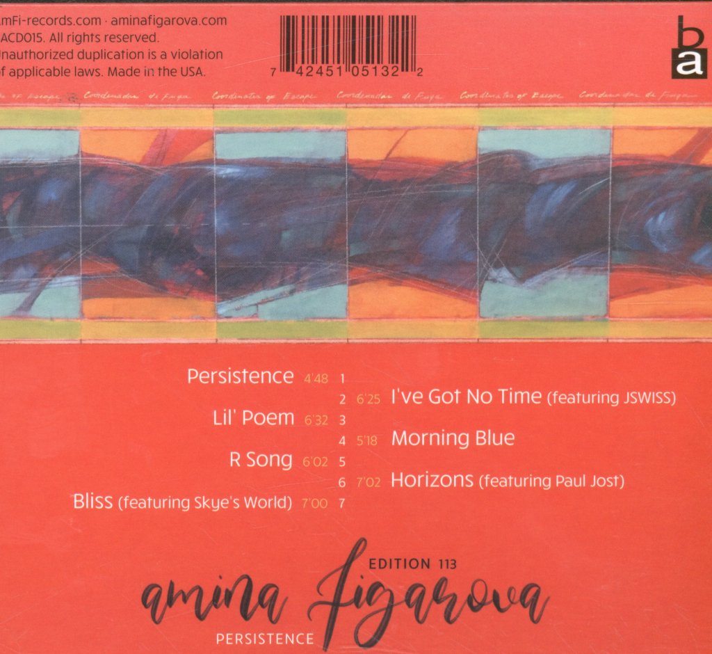 Amina Figarova - Persistence - Cd