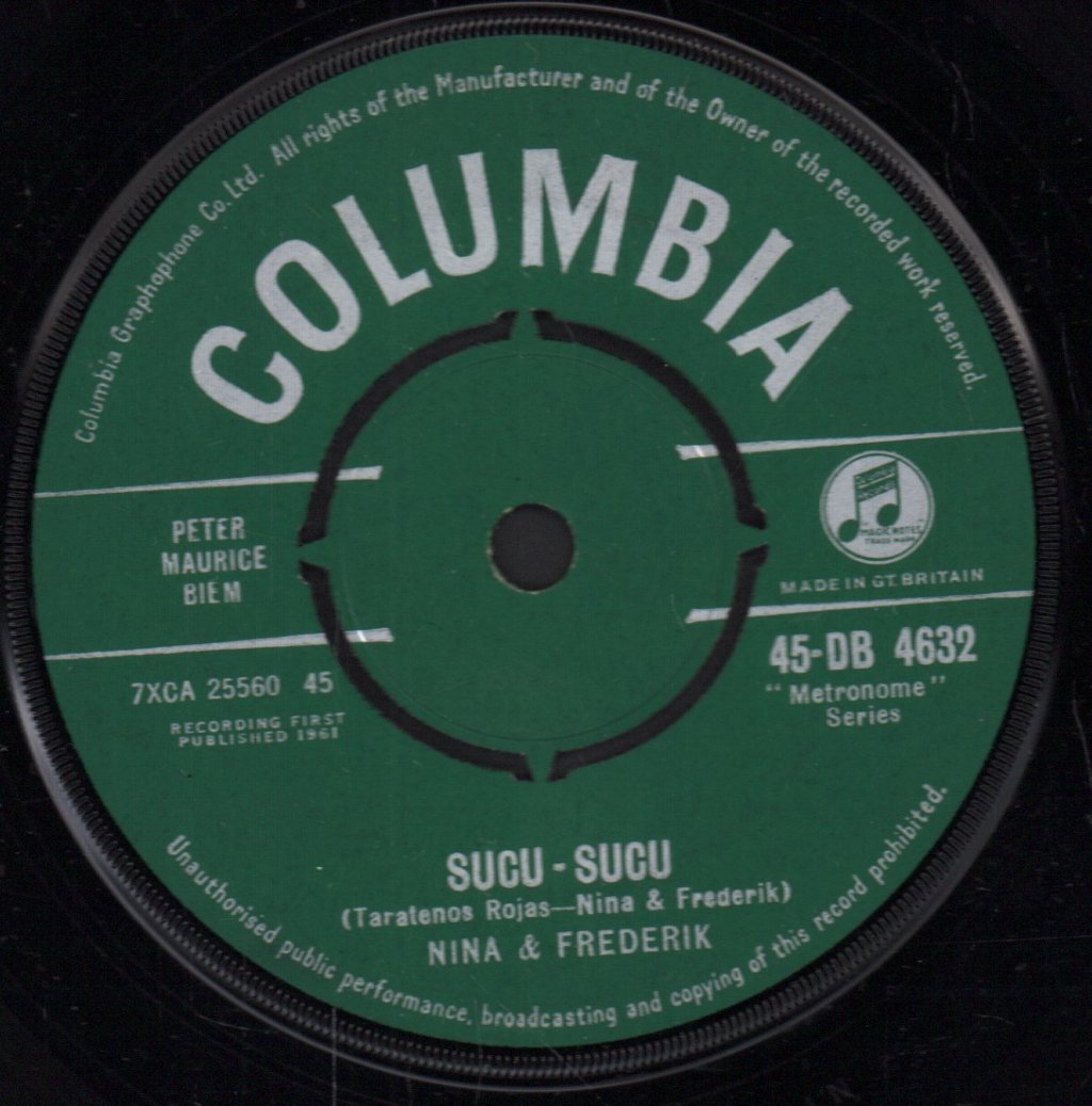 Nina And Frederik - Sucu Sucu - 7 Inch