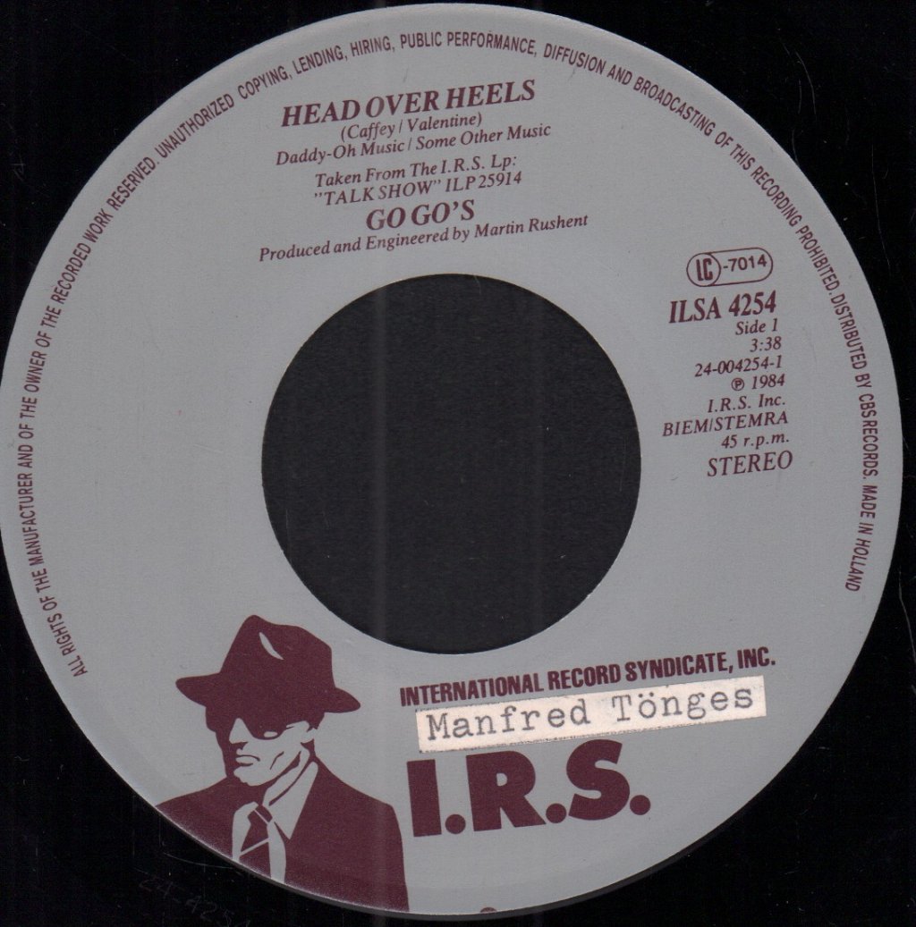 Go Go's - Head Over Heels - 7 Inch