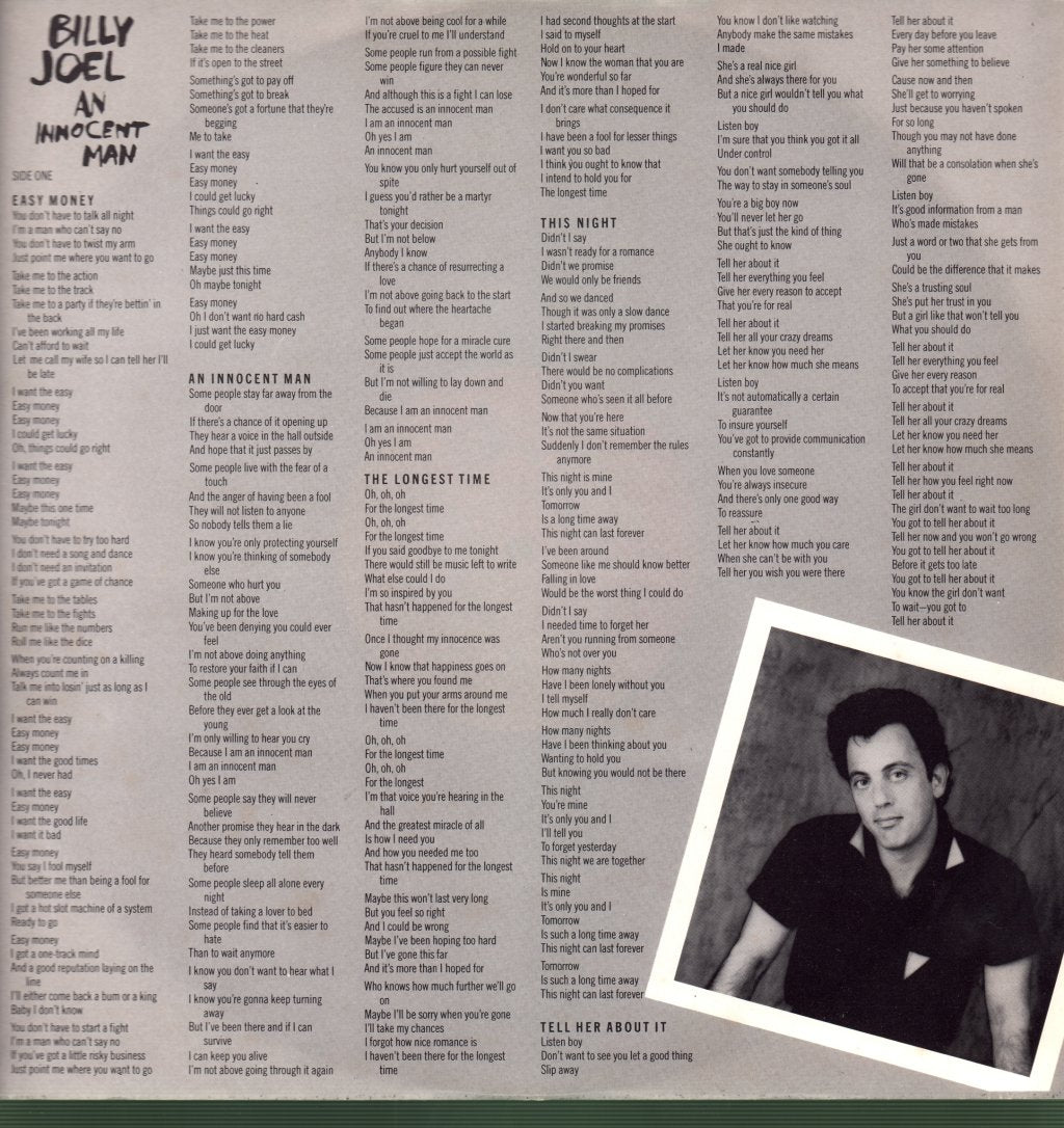 Billy Joel - An Innocent Man - Lp