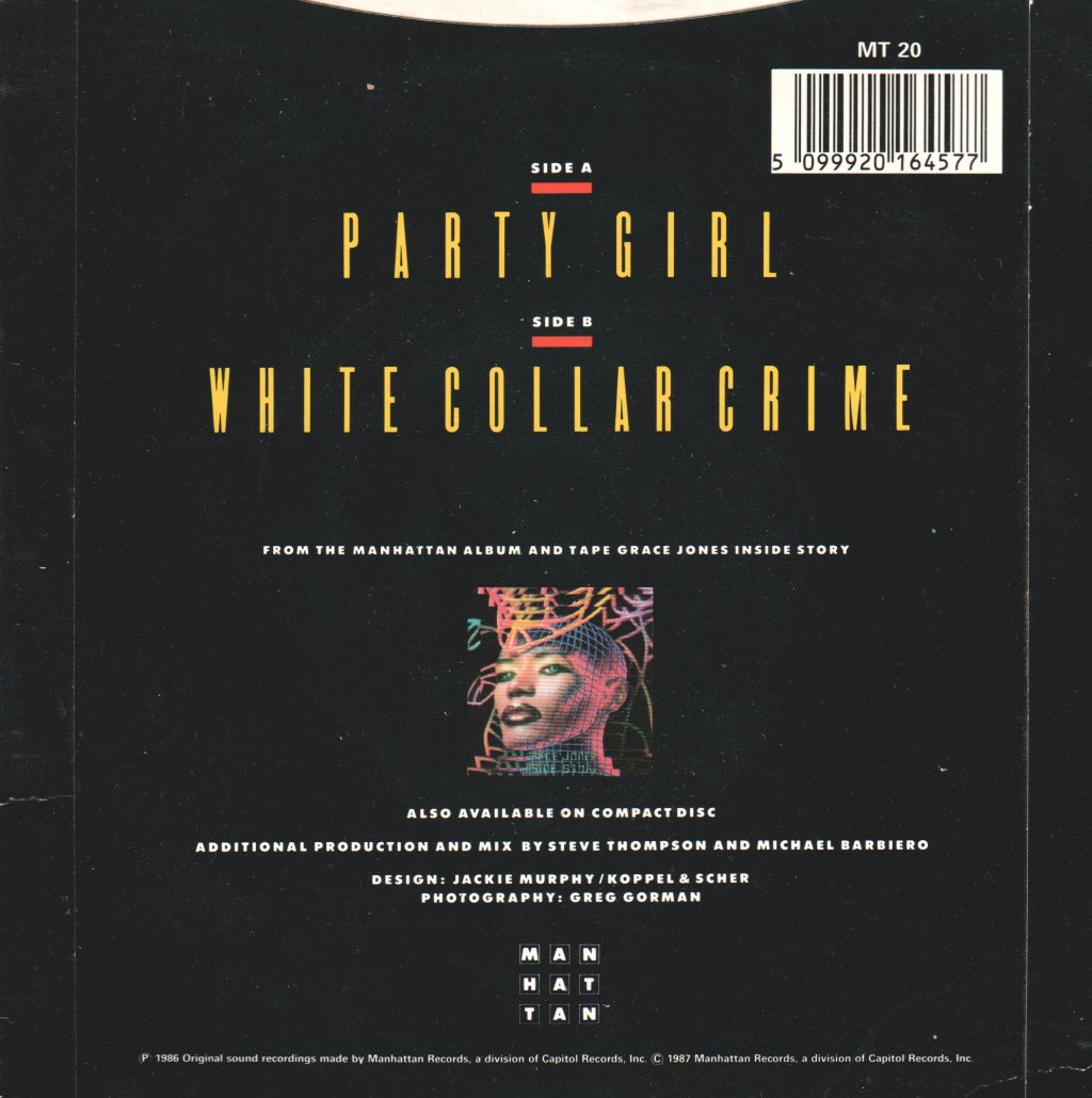 Grace Jones - Party Girl - 7 Inch