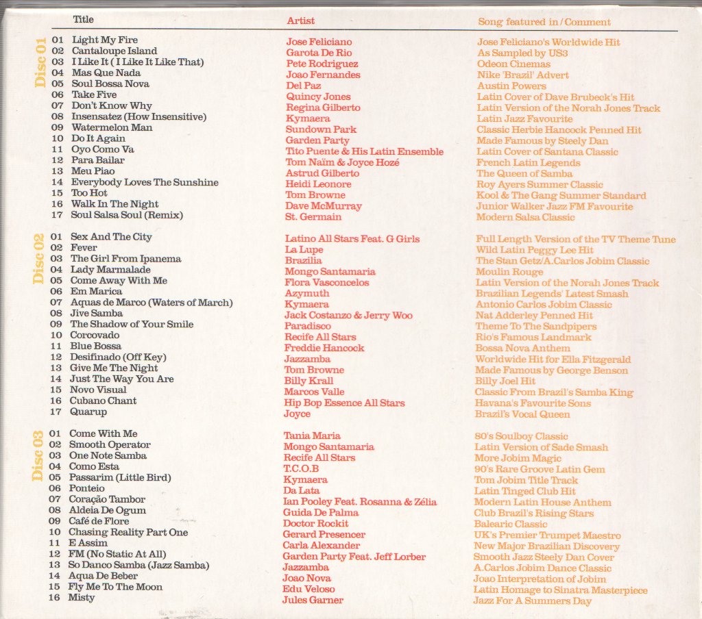 Various Artists - Very Best Of Latin Jazz - Triple Cd