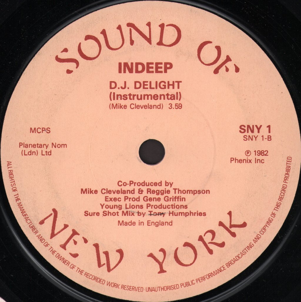 Indeep - Last Night A Dj Saved My Life - 7 Inch
