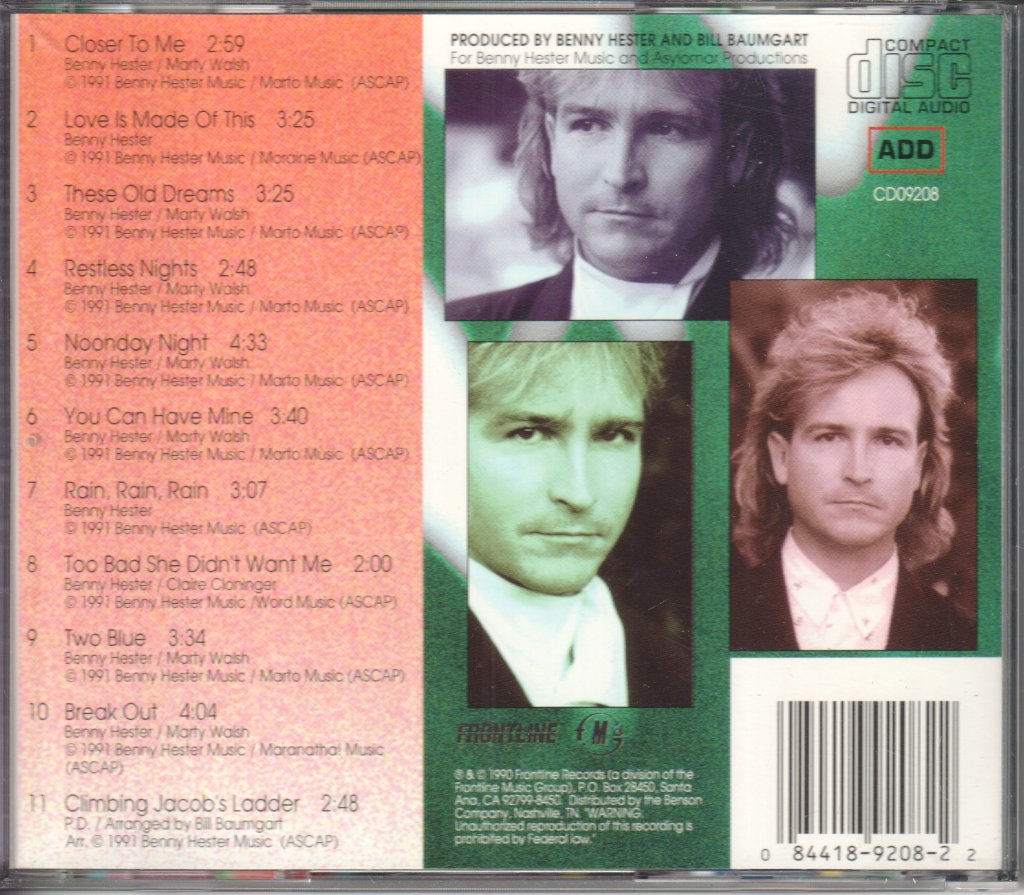 Benny Hester - United We Stand / Divided We Fall - Cd