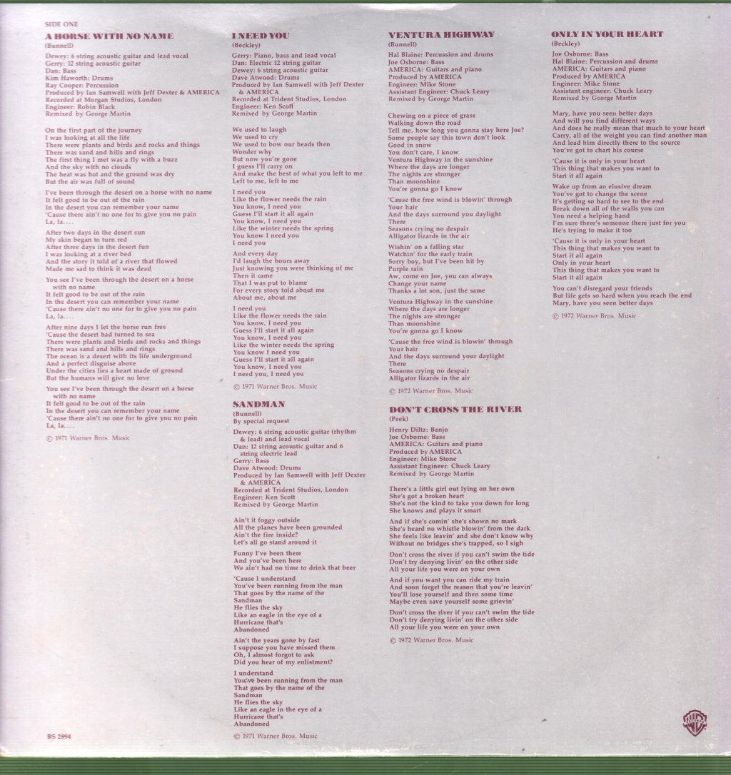 America - History (Greatest Hits) - Lp