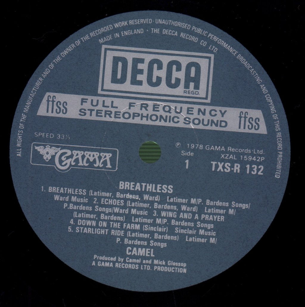 Camel - Breathless - Lp
