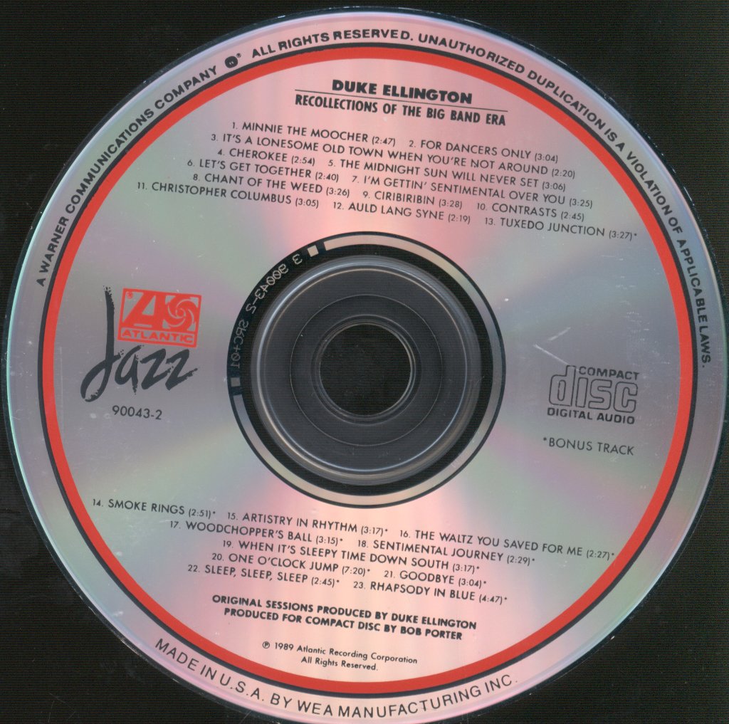 Duke Ellington - Recollections Of The Big Band Era - Cd