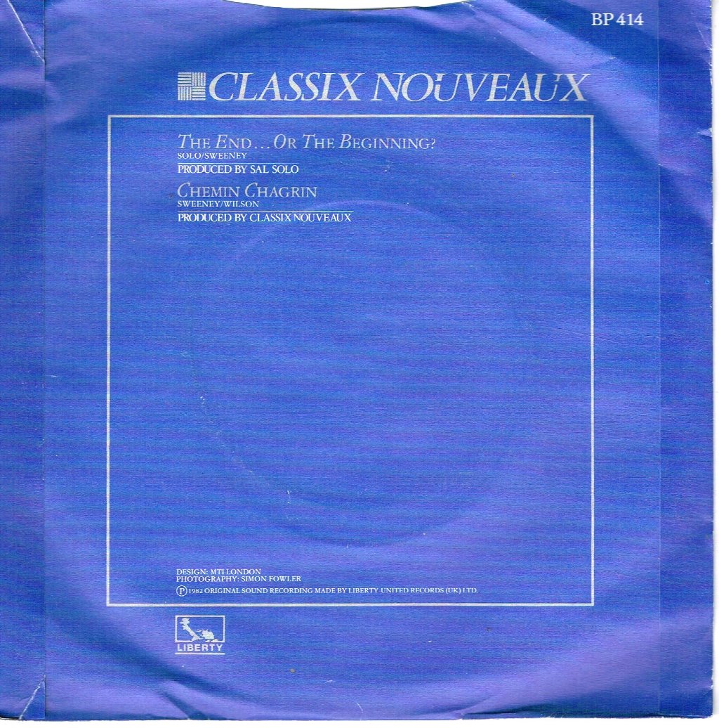 Classix Nouveaux - End Or The Beginning - 7 Inch