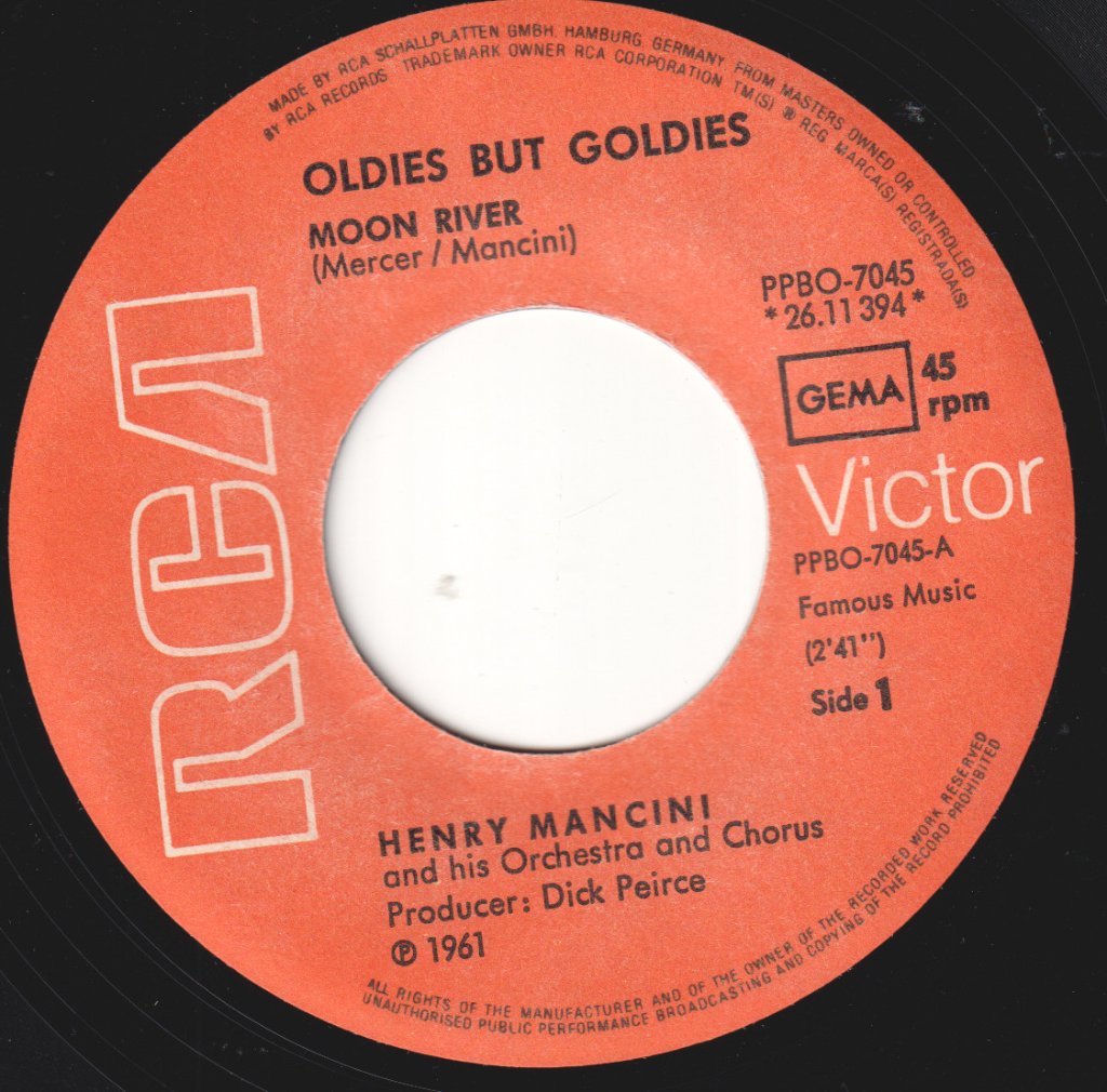 Henry Mancini And His Orchestra - Moon River / Charade - 7 Inch