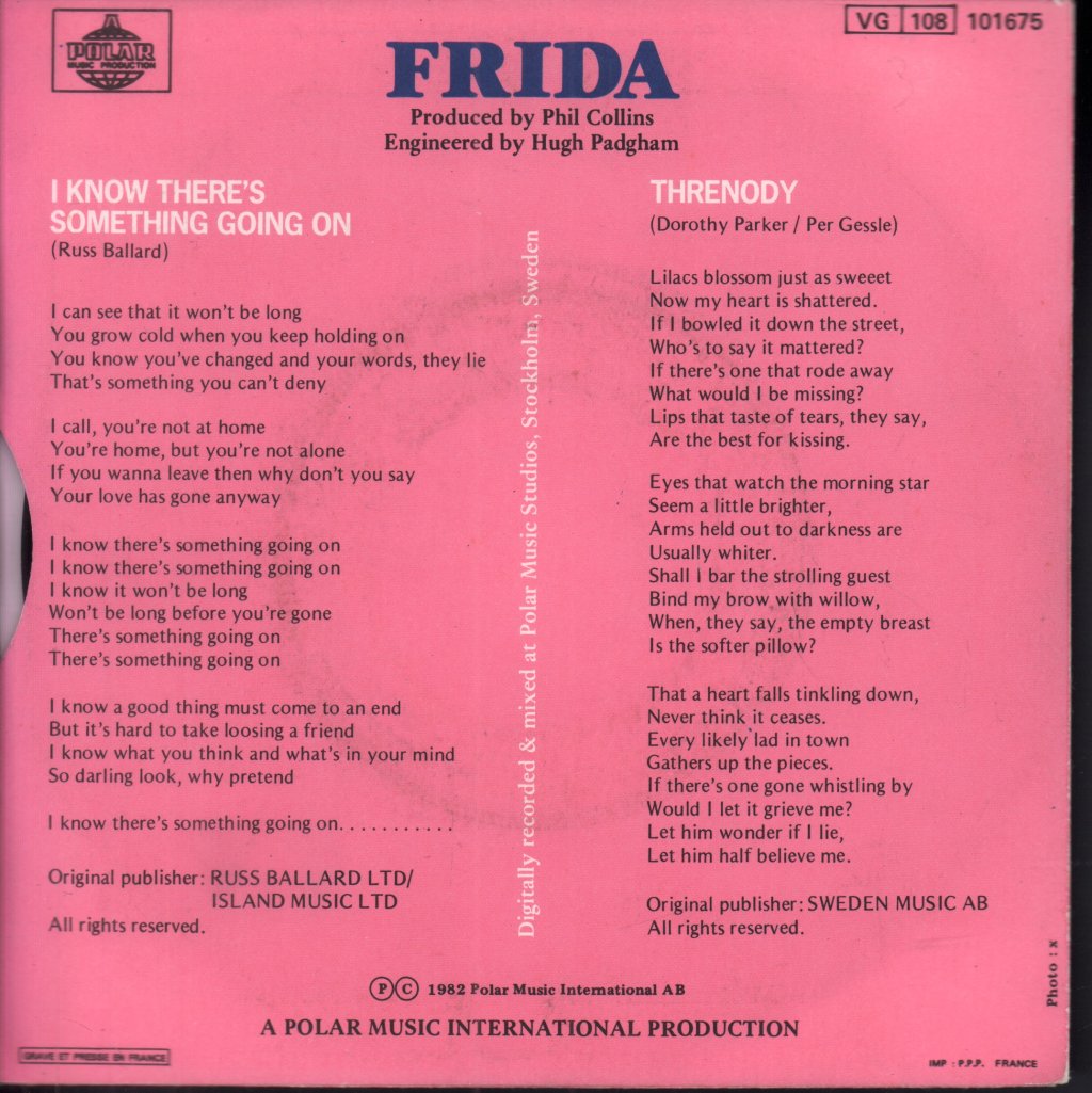 Frida - I Know There's Something Going On - 7 Inch