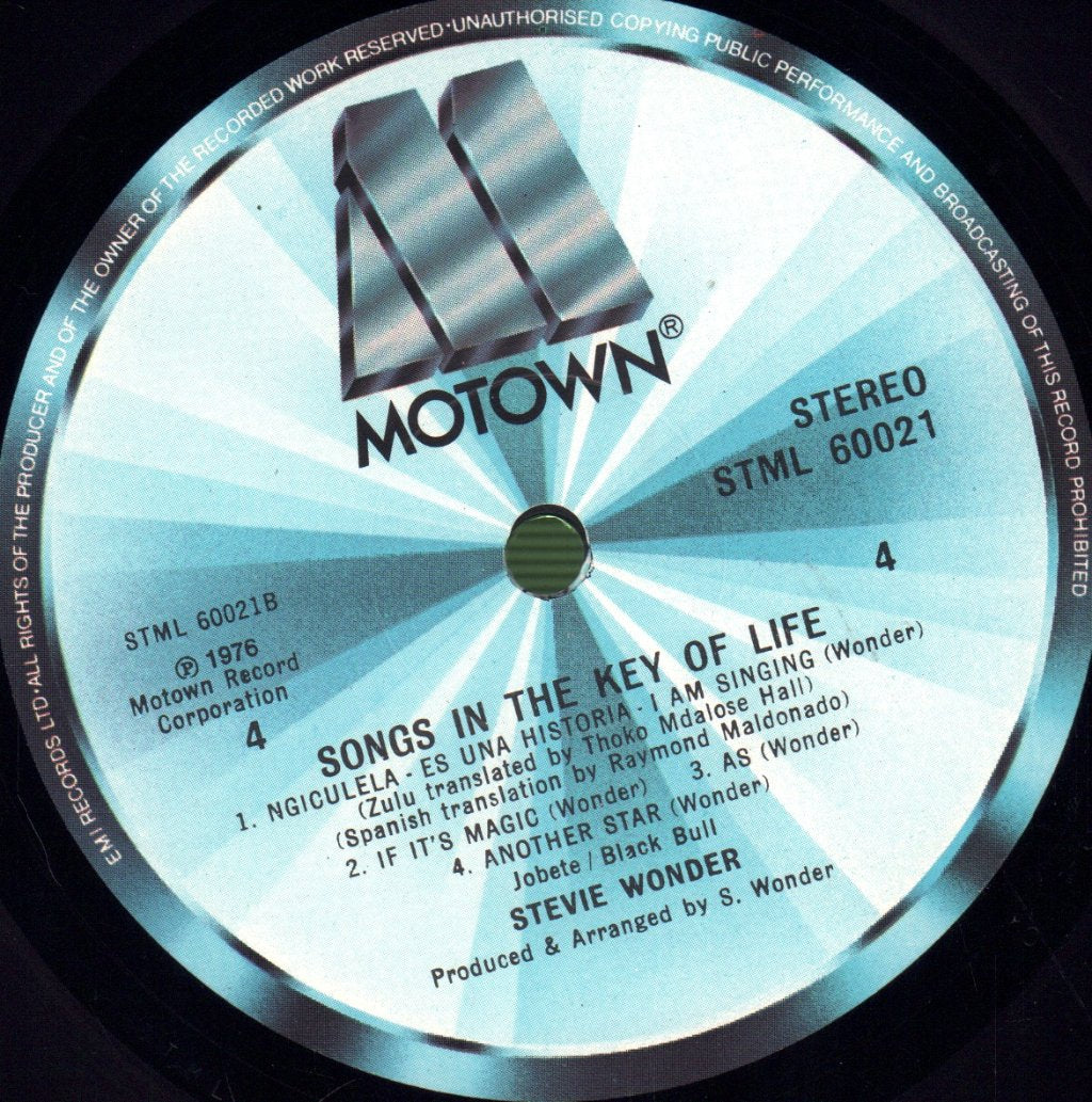 Stevie Wonder - Songs In The Key Of Life - Double Lp