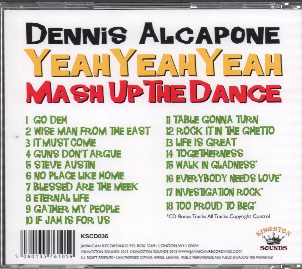 Dennis Alcapone - Yeah Yeah Yeah: Mash Up The Dance - Cd