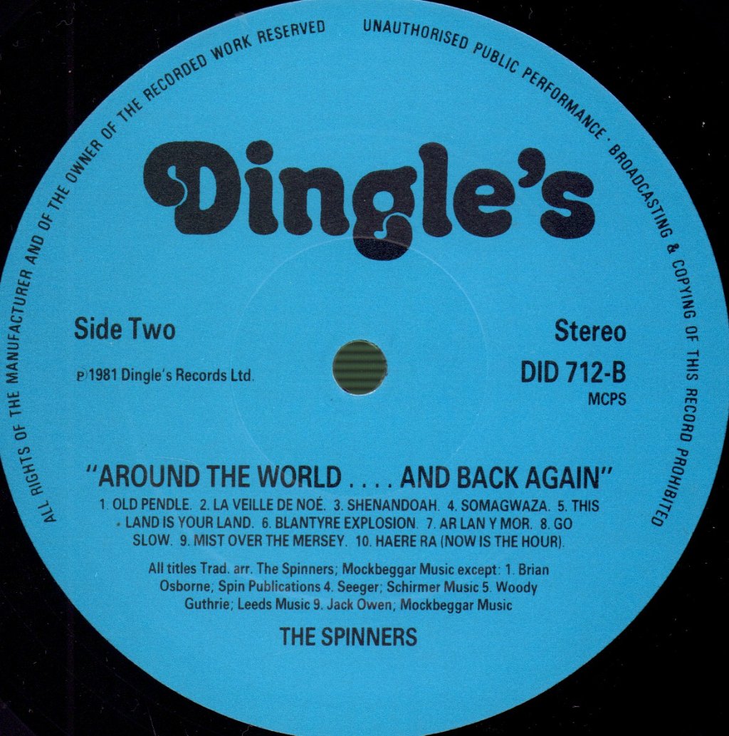 Spinners (Folk Group) - Around The World And Back Again - Lp