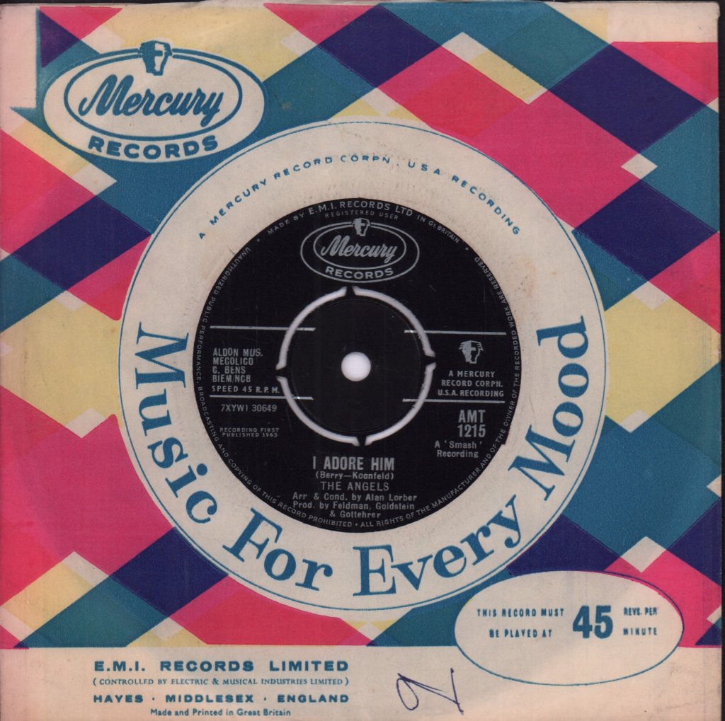 Angels (Girl Group) - I Adore Him - 7 Inch