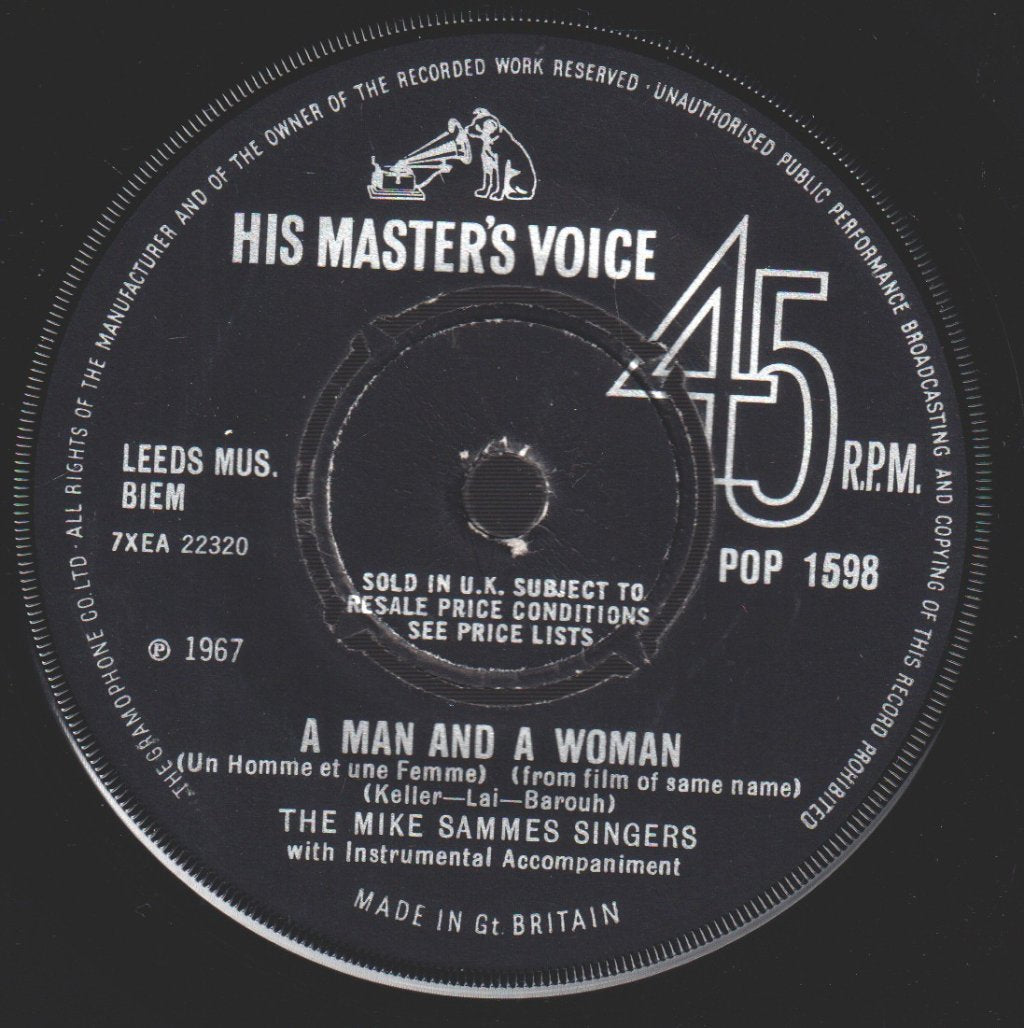 Mike Sammes Singers - A Man And A Woman - 7 Inch