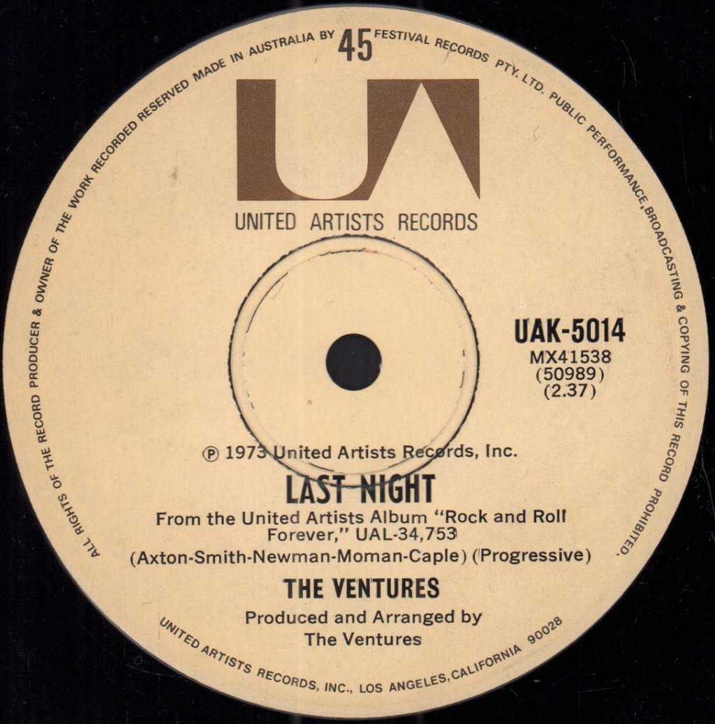 Ventures - Ram-Bunk-Shush - 7 Inch