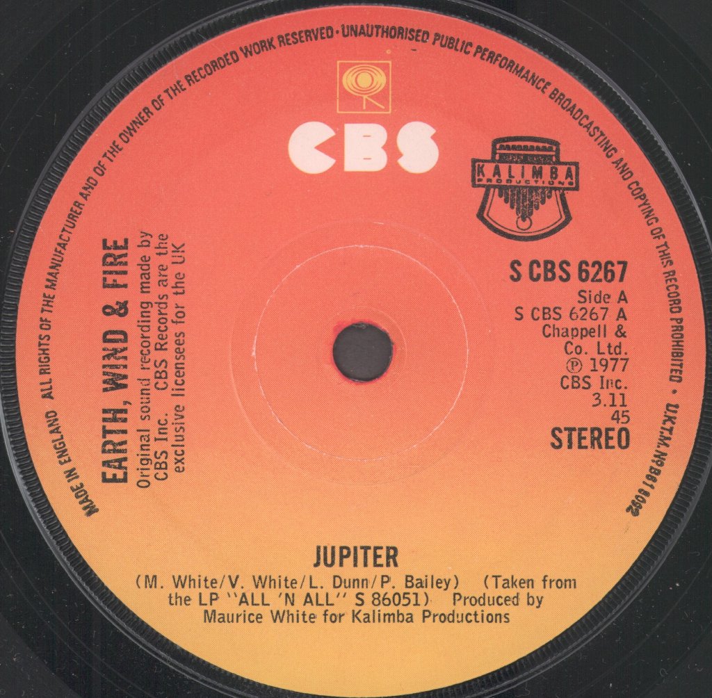 Earth Wind And Fire - Jupiter - 7 Inch