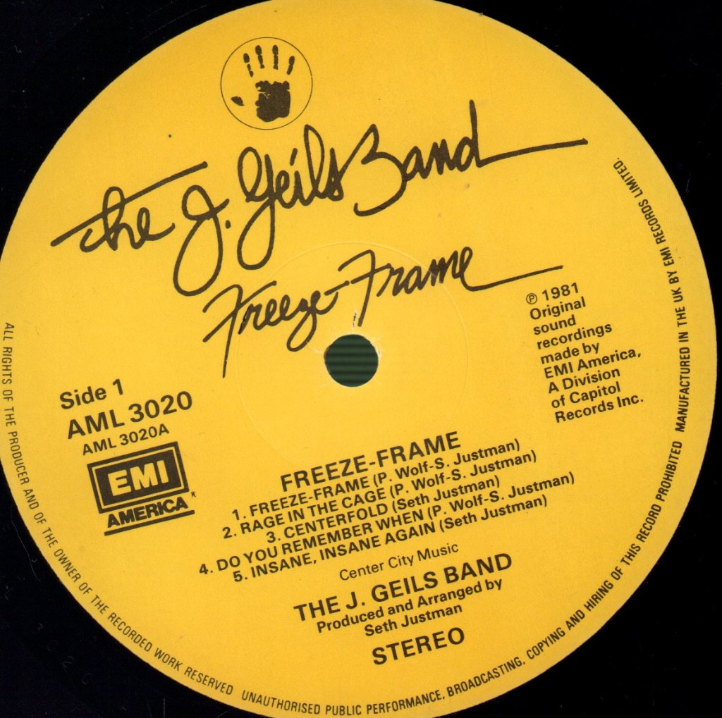 J.Geils Band - Freeze Frame - Lp