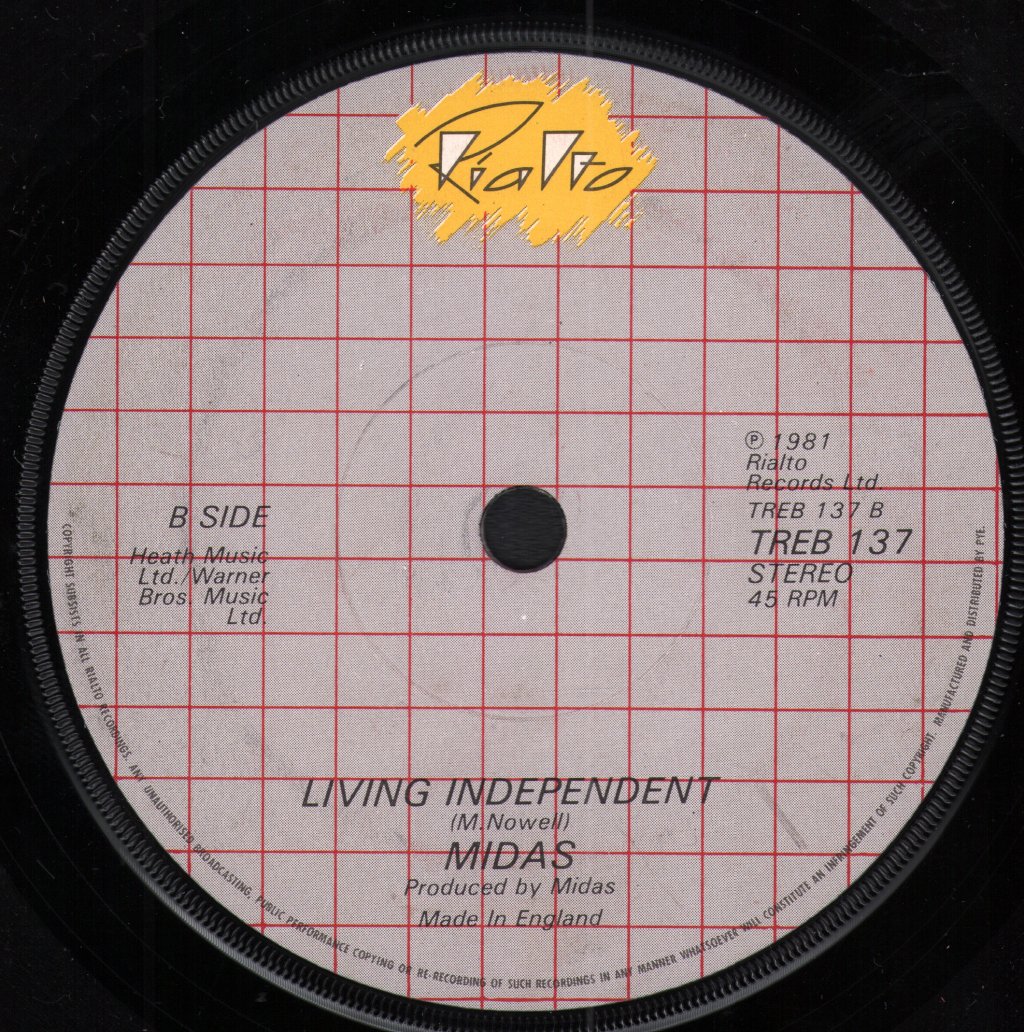 Midas (80'S Pop) - Don't Wanna Dance - 7 Inch