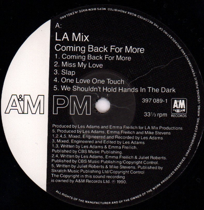 La Mix - Coming Back For More - Lp