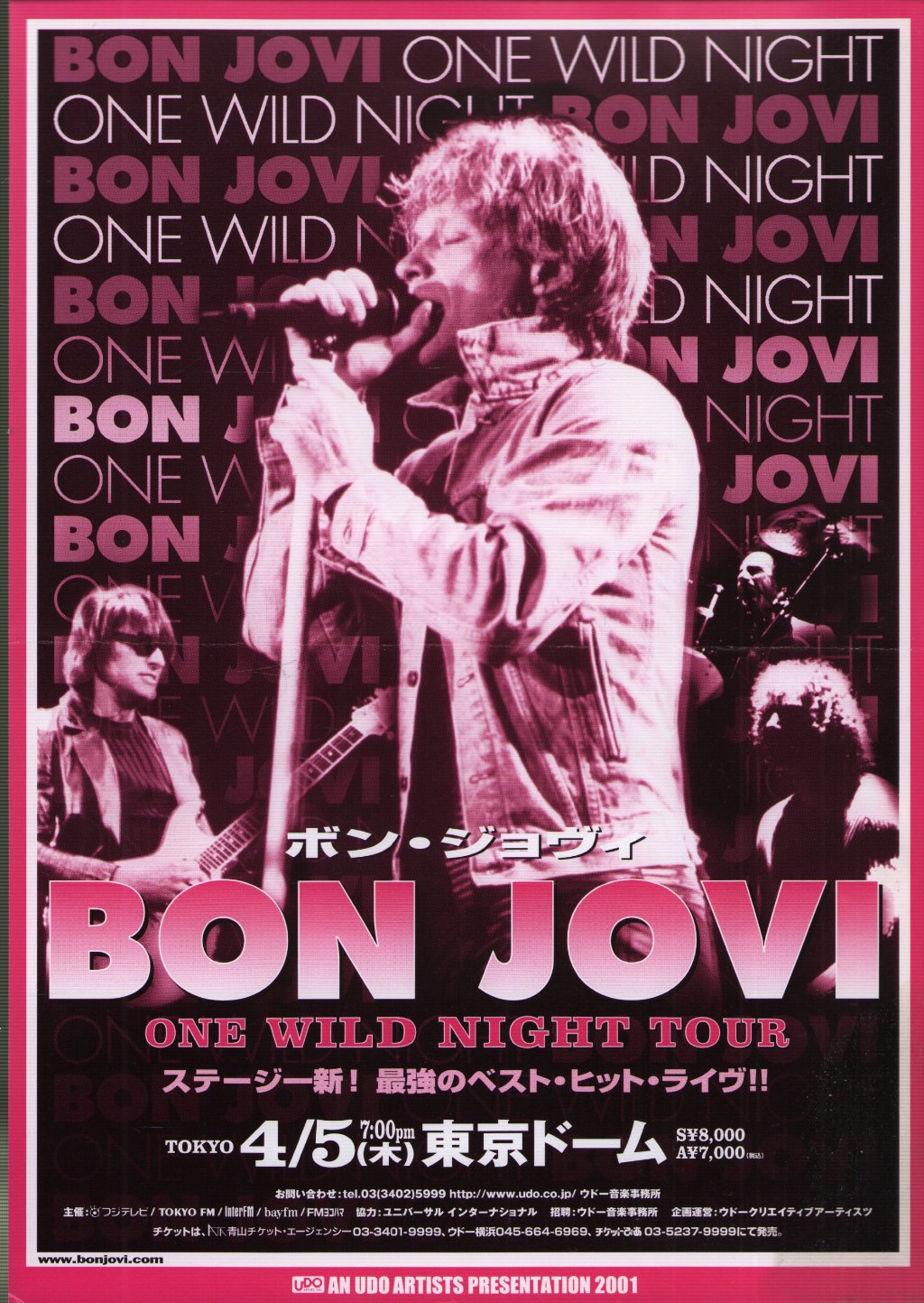 Bon Jovi - One Wild Night Tour - Flyer