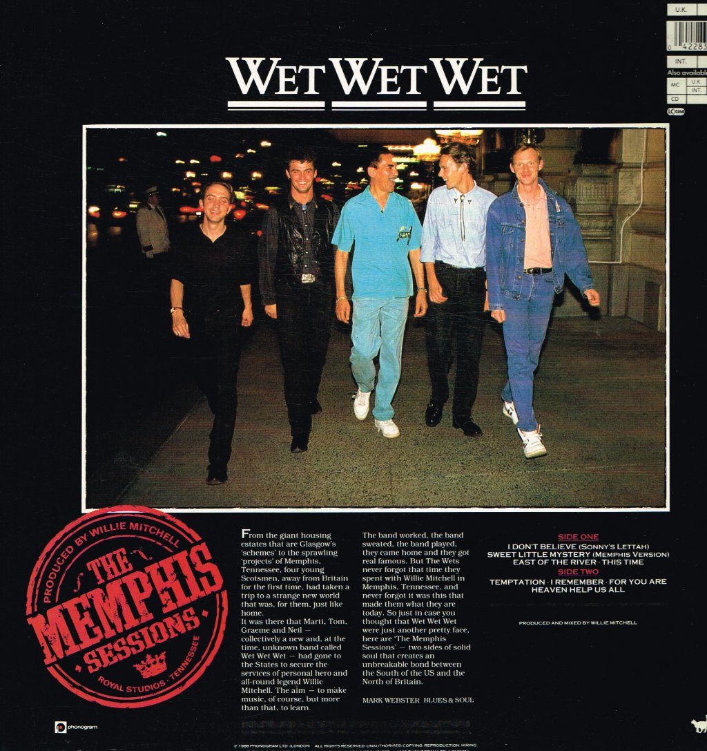 Wet Wet Wet - Memphis Sessions - Lp