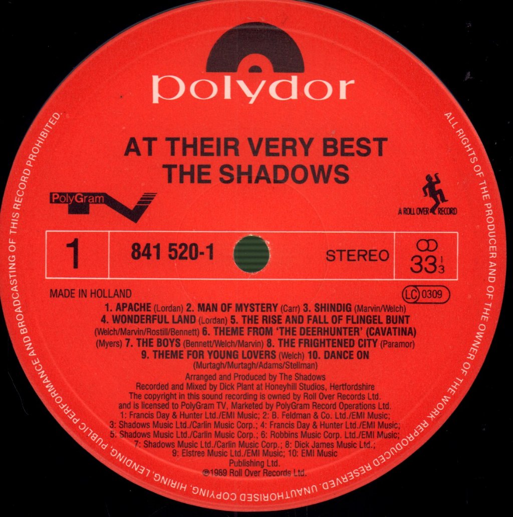 Shadows - At Their Very Best - Lp