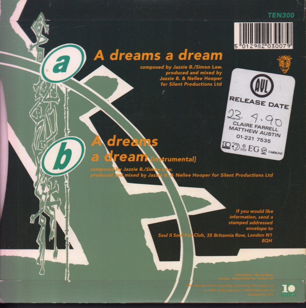 Soul II Soul - A Dreams A Dream - 7 Inch