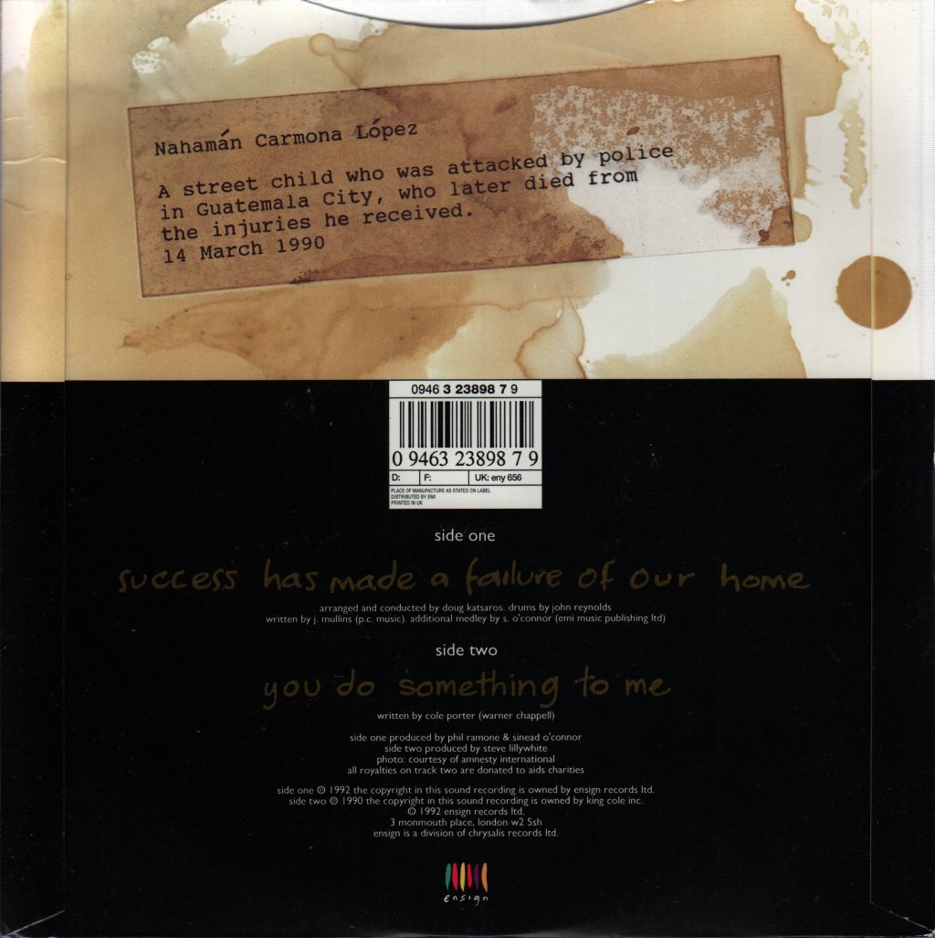 Sinead O'Connor - Success Has Made A Failure Of Our Home - 7 Inch