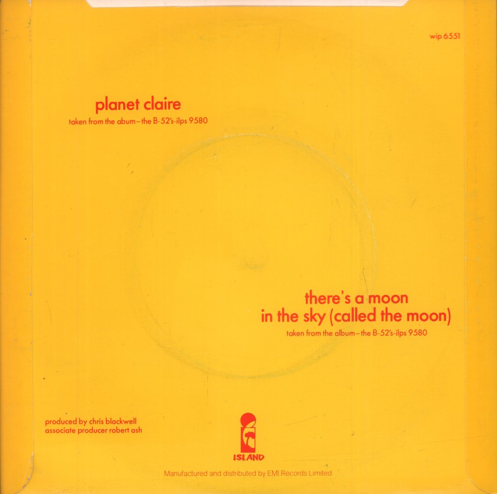 B-52's - Planet Claire - 7 Inch