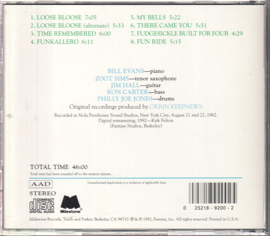 Bill Evans - Loose Blues - Cd