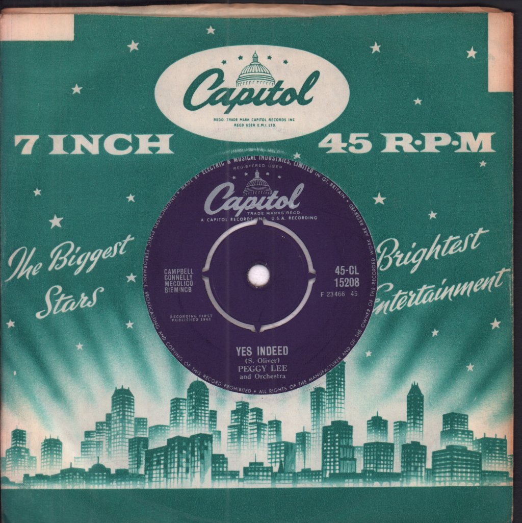 Peggy Lee - Yes Indeed - 7 Inch