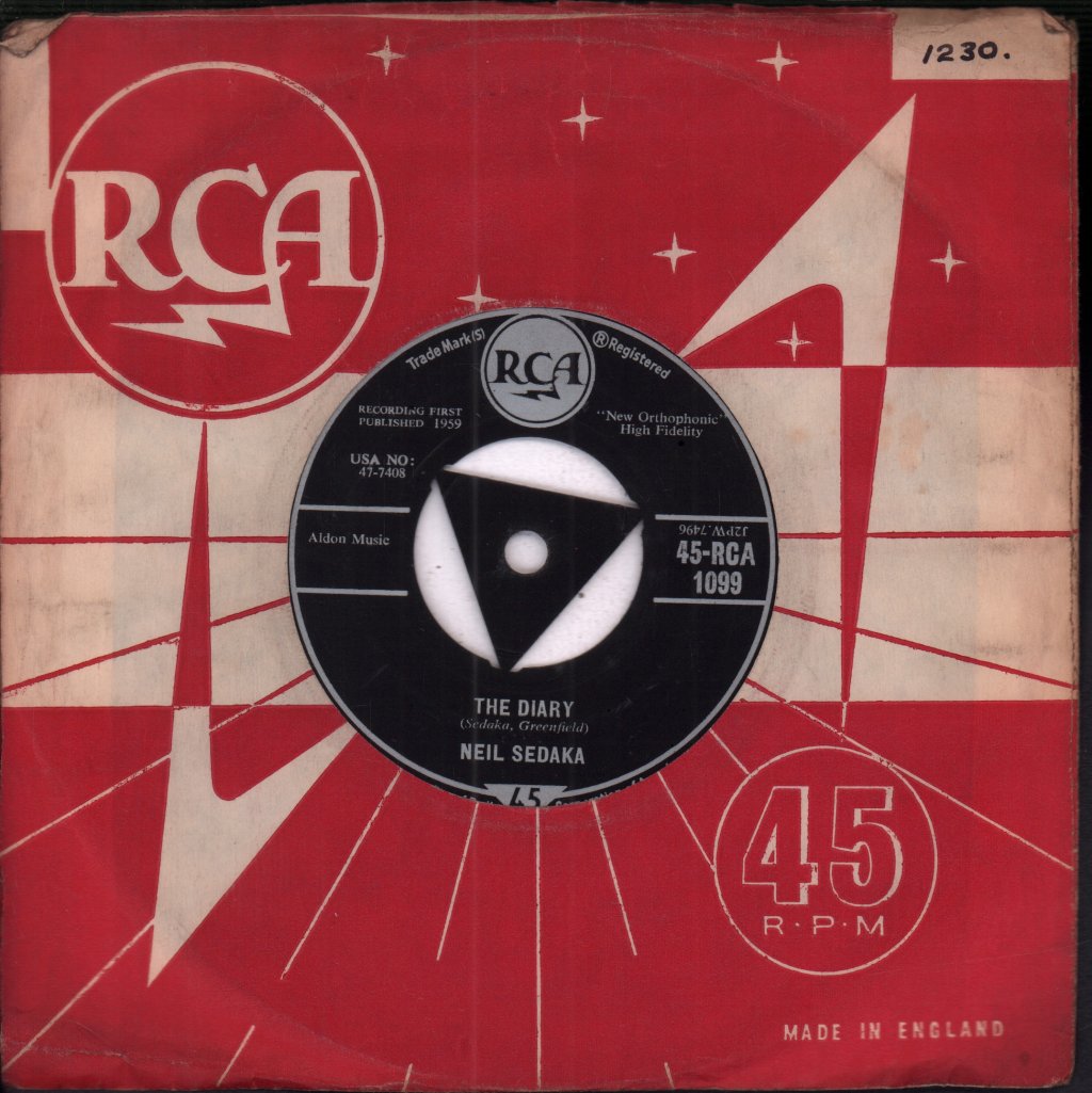 Neil Sedaka - Diary - 7 Inch