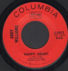 Andy Williams - Happy Heart - 7 Inch