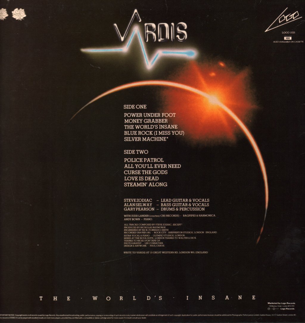 Vardis - World's Insane - Lp