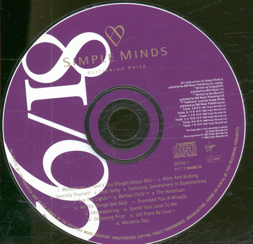 Simple Minds - Glittering Prize 81/92 - Cd