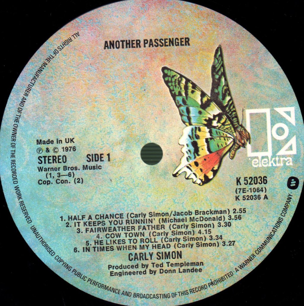 Carly Simon - Another Passenger - Lp
