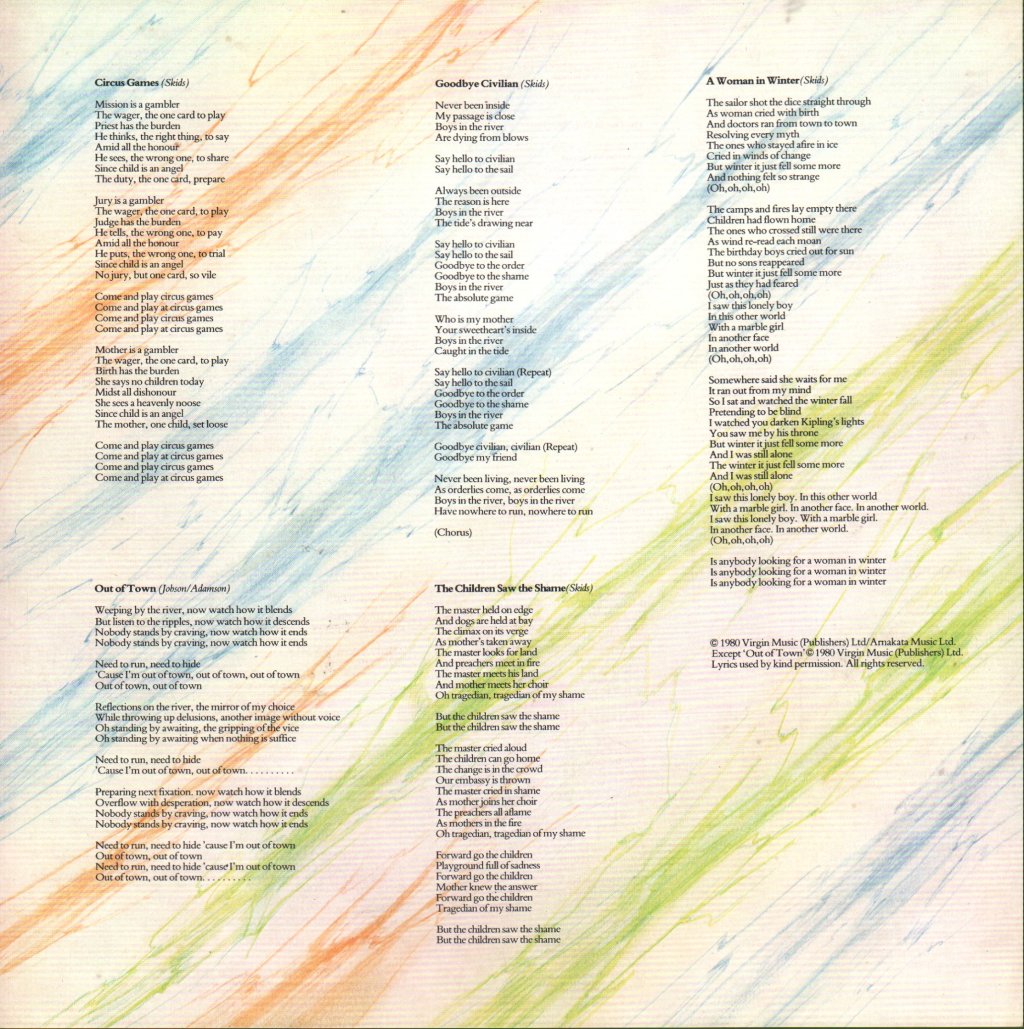 Skids - Absolute Game - Double Lp