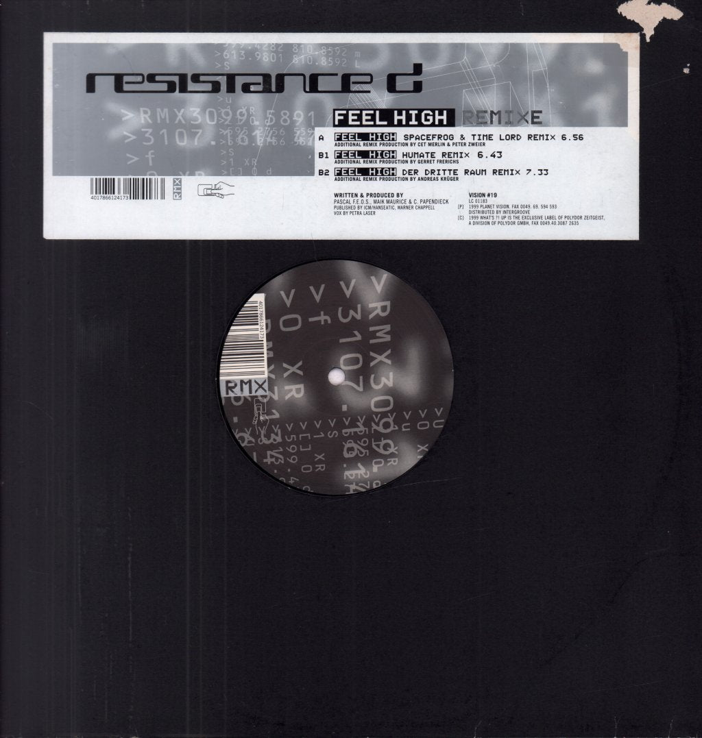 Resistance D - Feel High Remixe - 12 Inch