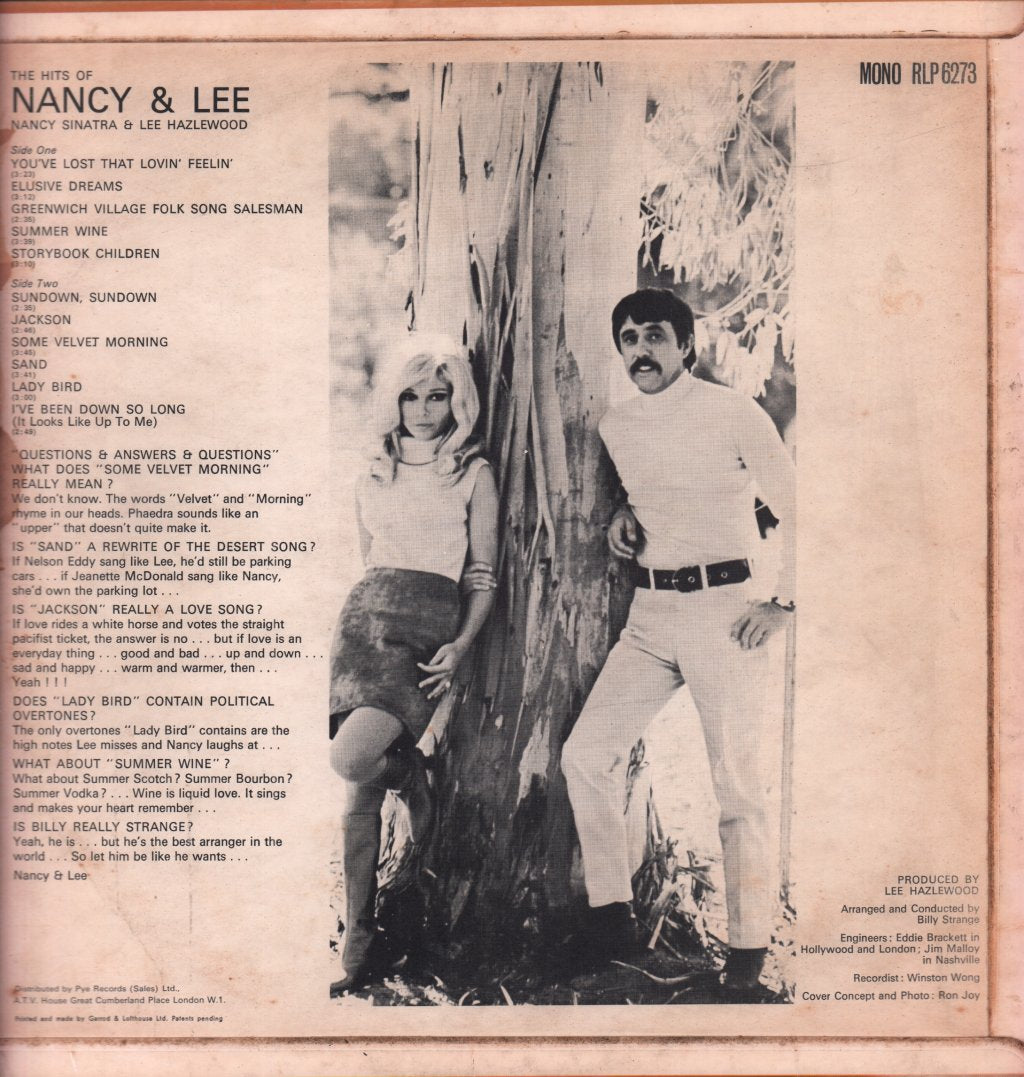 Nancy Sinatra And Lee Hazlewood - Nancy And Lee - Lp