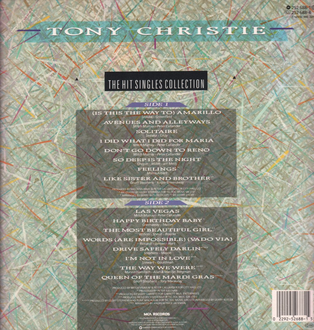 Tony Christie - Hit Singles Collection - Lp