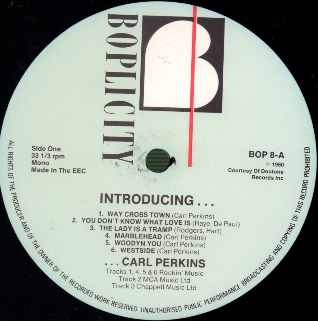 Carl Perkins (Jazz) - Introducing Carl Perkins - Lp