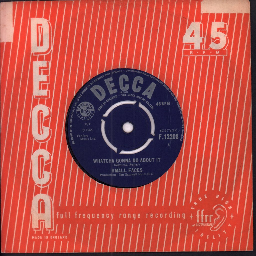 Small Faces - Whatcha Gonna Do About It - 7 Inch