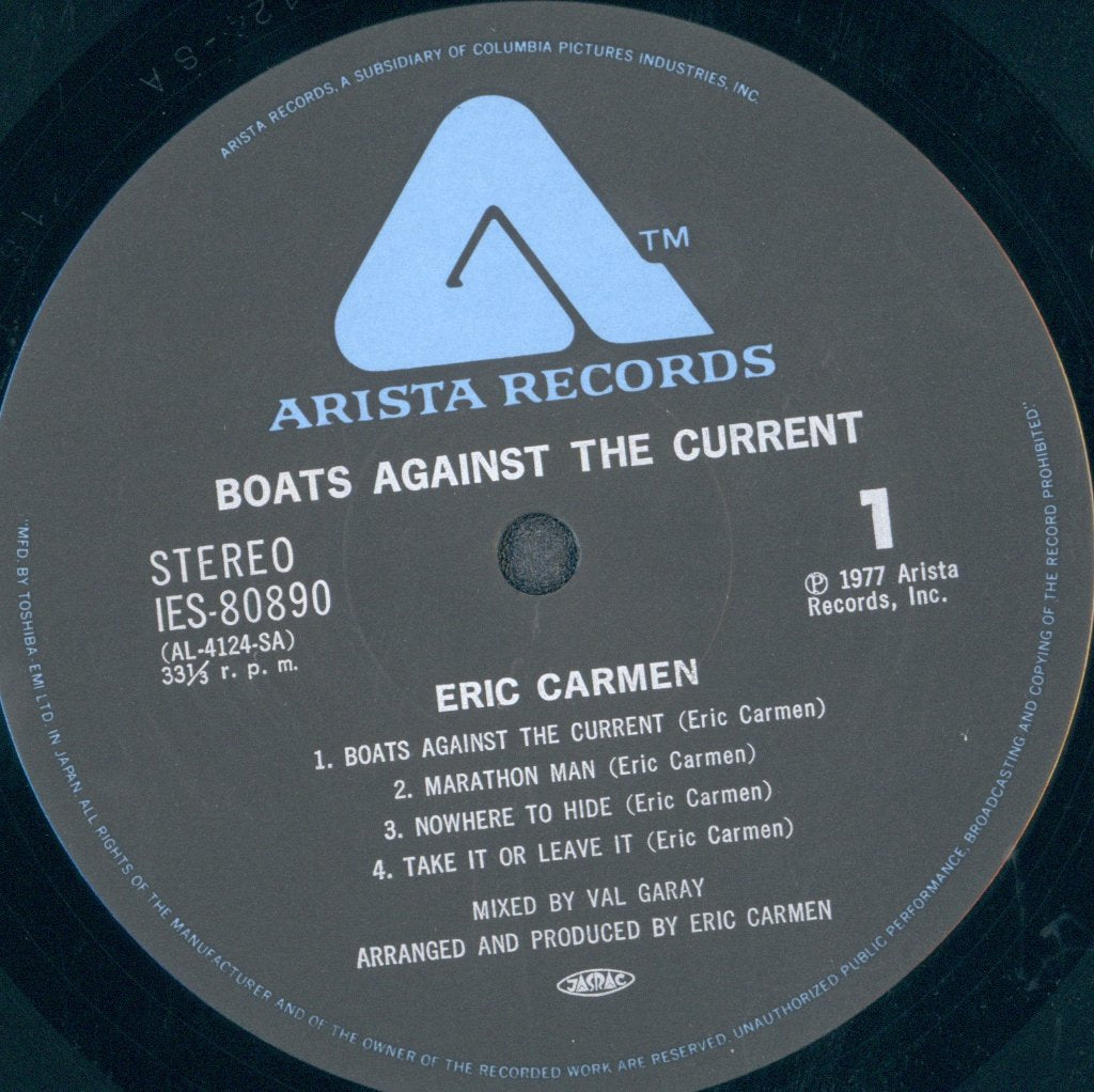 Eric Carmen - Boats Against The Current - Lp