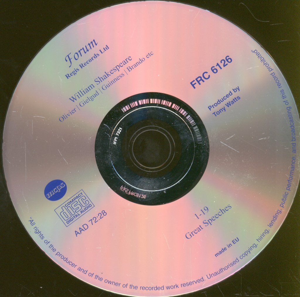 Various Artists - William Shakespeare - Great Speeches - Cd