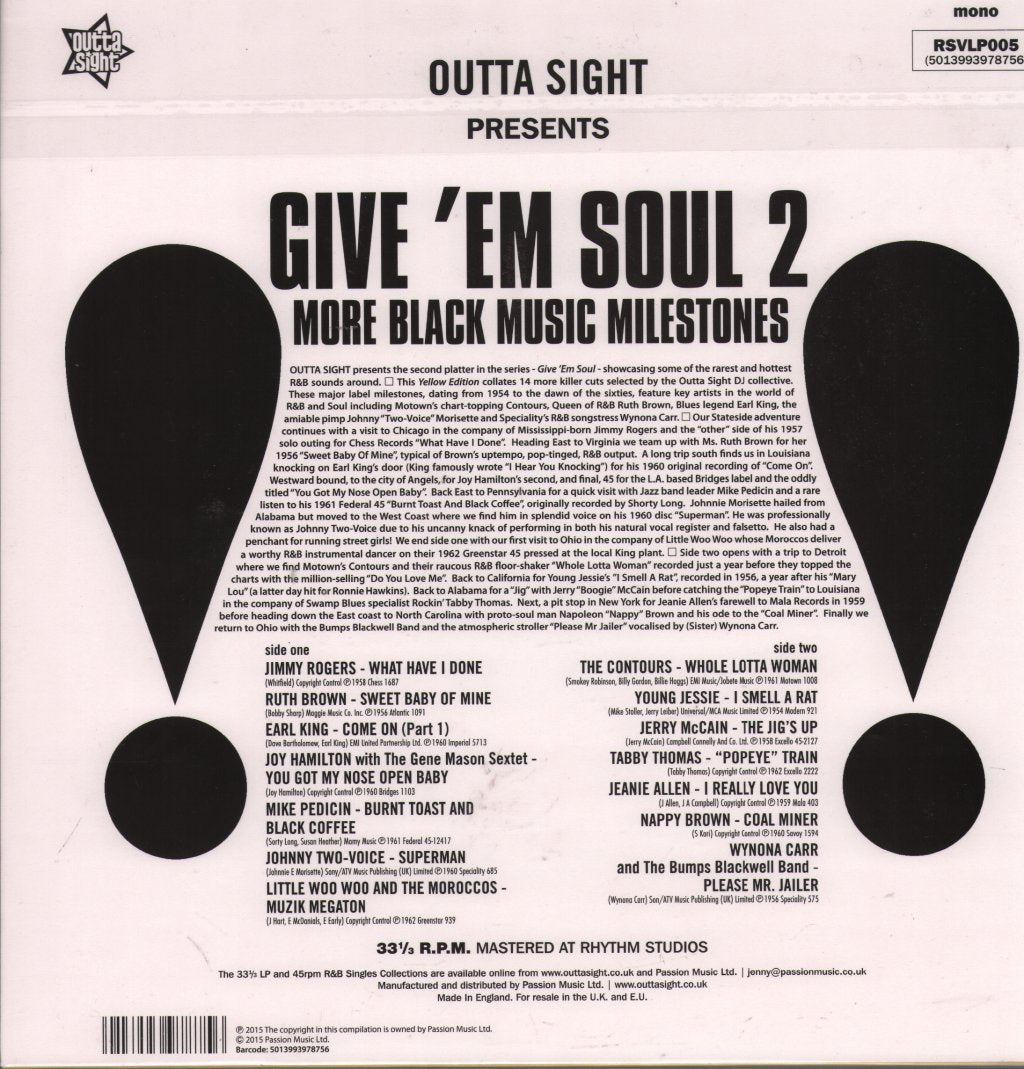 Various Artists - Give 'Em Soul: Black Music Milestones Vol. 2 - Lp