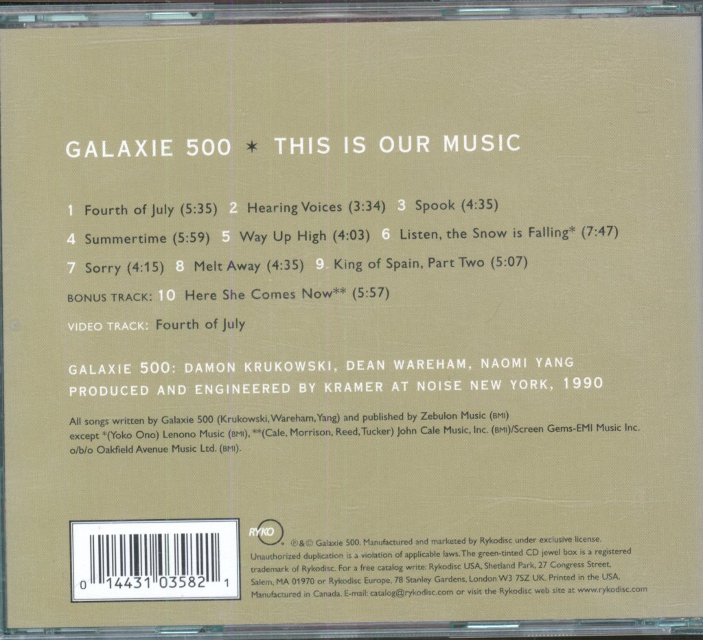 Galaxie 500 - This Is Our Music - Cd