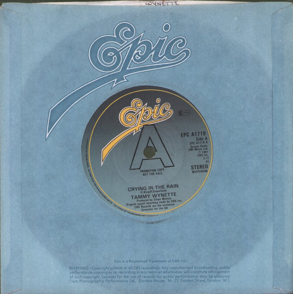 Tammy Wynette - Crying In The Rain - 7 Inch