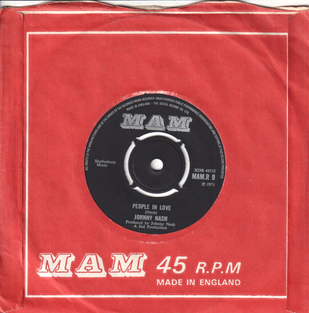 Johnny Nash - Falling In And Out Of Love - 7 Inch